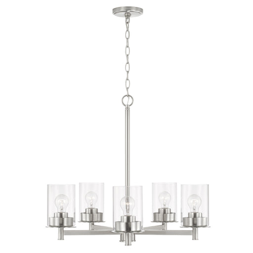 Mason 5-Light Chandelier in Brushed Nickel - Lamps Expo