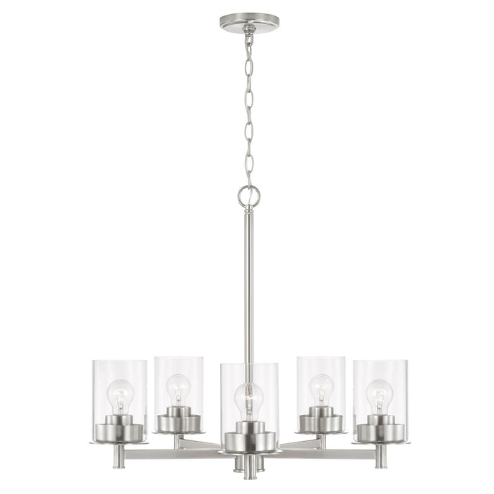 Mason 5-Light Chandelier in Brushed Nickel - Lamps Expo
