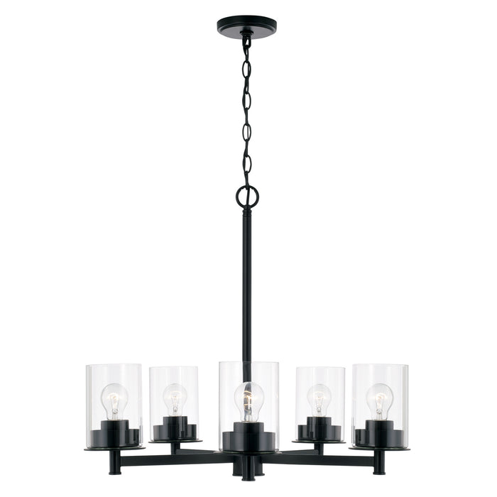 Mason 5-Light Chandelier in Matte Black - Lamps Expo