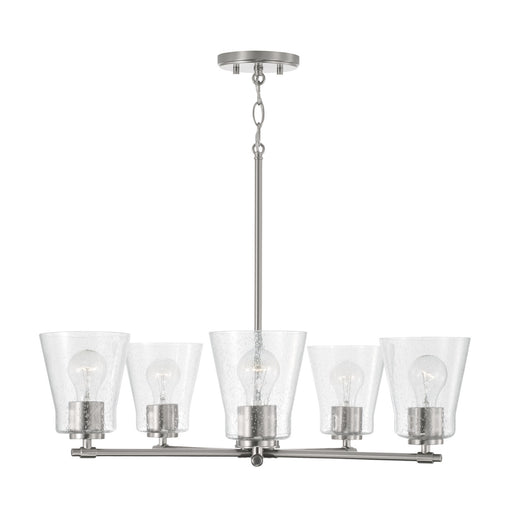 Baker 5-Light Chandelier in Brushed Nickel - Lamps Expo