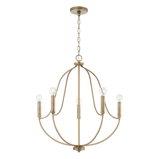 Madison 5-Light Chandelier in Aged Brass - Lamps Expo