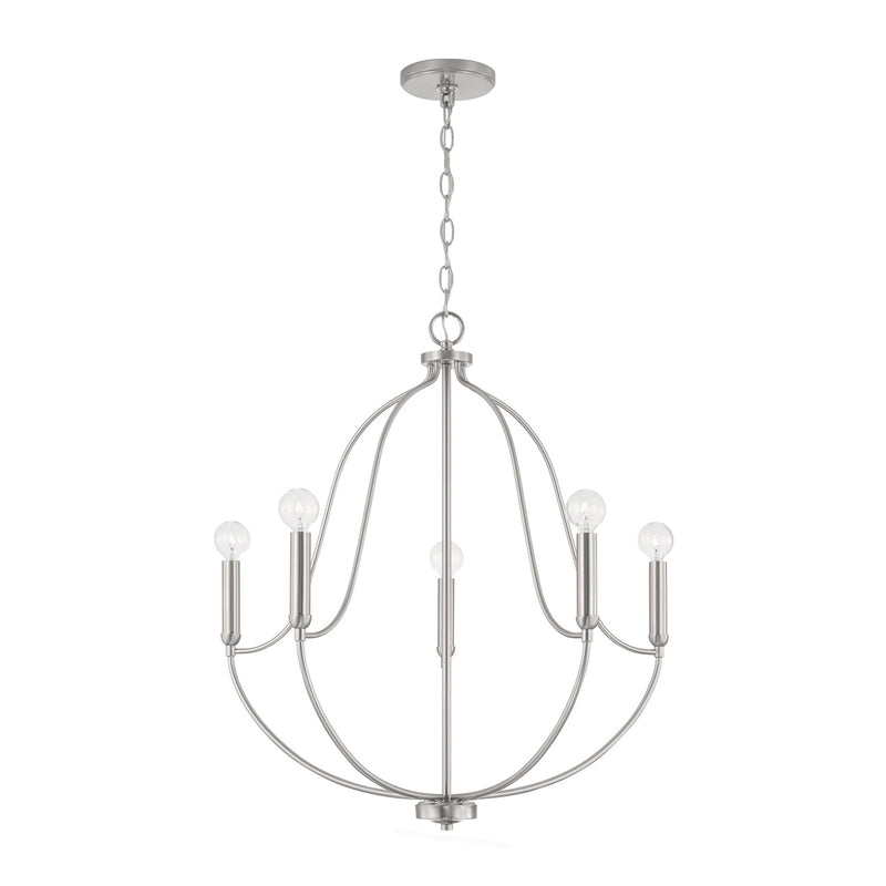 Madison 5-Light Chandelier in Brushed Nickel - Lamps Expo