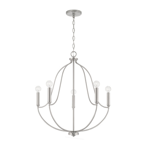 Madison 5-Light Chandelier in Brushed Nickel - Lamps Expo