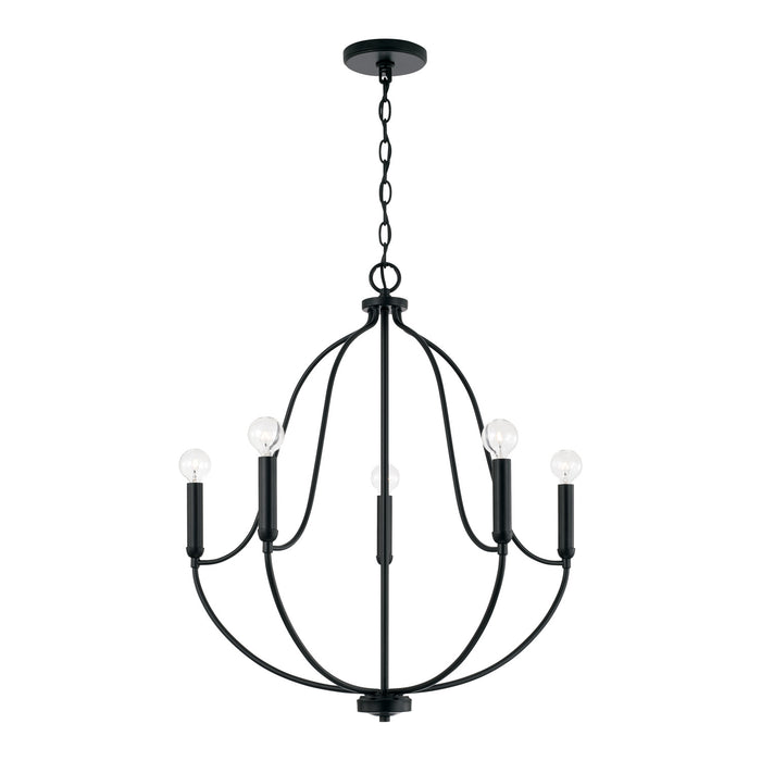 Madison 5-Light Chandelier in Matte Black - Lamps Expo