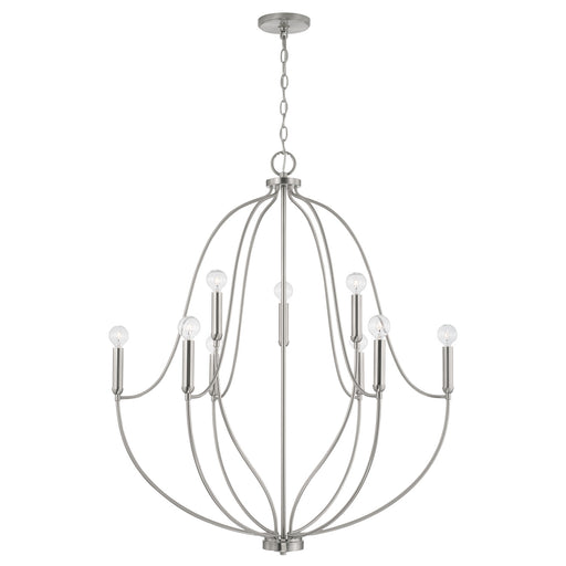 Madison 9-Light Chandelier in Brushed Nickel - Lamps Expo