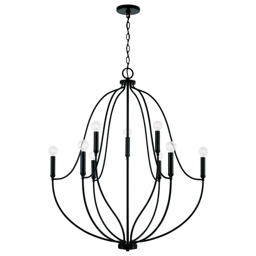 Madison 9-Light Chandelier in Matte Black - Lamps Expo