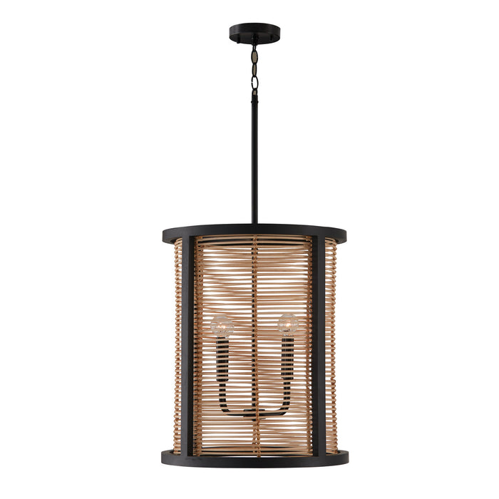 Rico 4-Light Foyer Pendant in Flat Black - Lamps Expo