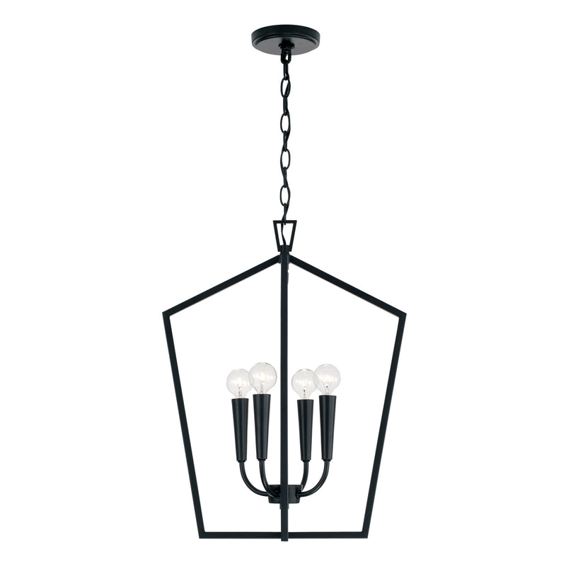 Holden 4-Light Foyer Pendant in Matte Black - Lamps Expo