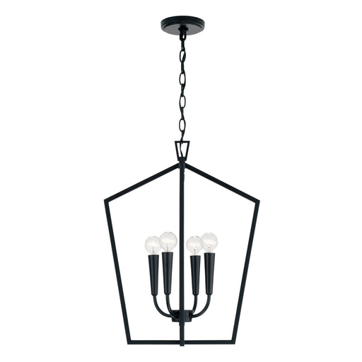 Holden 4-Light Foyer Pendant in Matte Black - Lamps Expo