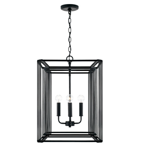 Lennon 4-Light Foyer Pendant in Matte Black - Lamps Expo