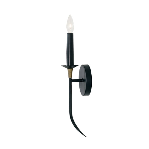 Amara 1-Light Wall Sconce in Matte Black with Brass - Lamps Expo