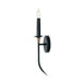 Amara 1-Light Wall Sconce in Matte Black with Brass - Lamps Expo