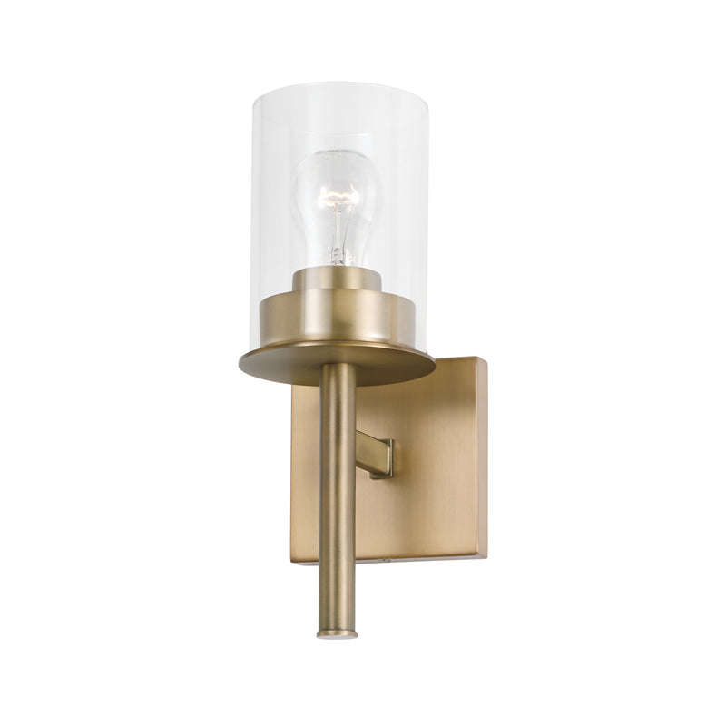 Mason 1-Light Wall Sconce in Aged Brass - Lamps Expo