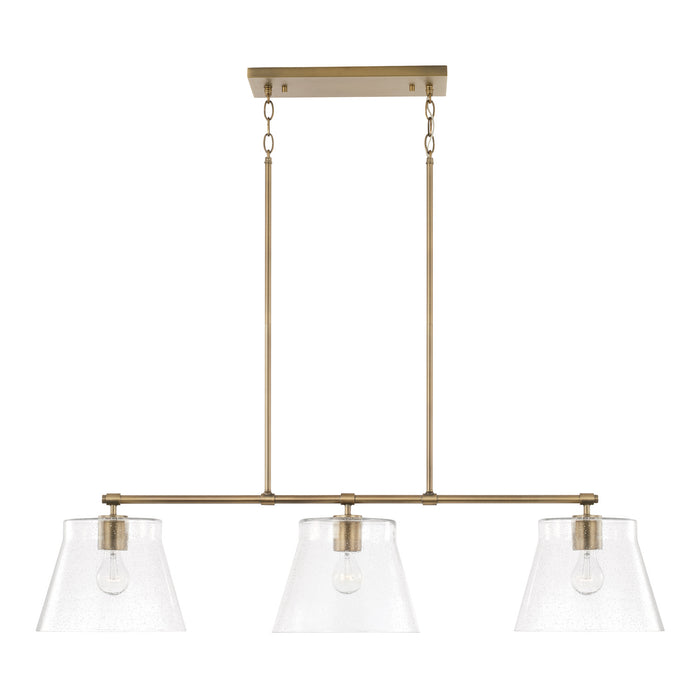 Baker 3-Light Island Pendant in Aged Brass - Lamps Expo