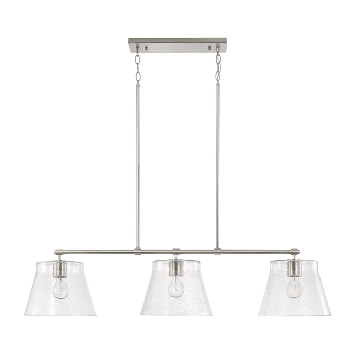 Baker 3-Light Island Pendant in Brushed Nickel - Lamps Expo