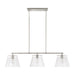 Baker 3-Light Island Pendant in Brushed Nickel - Lamps Expo