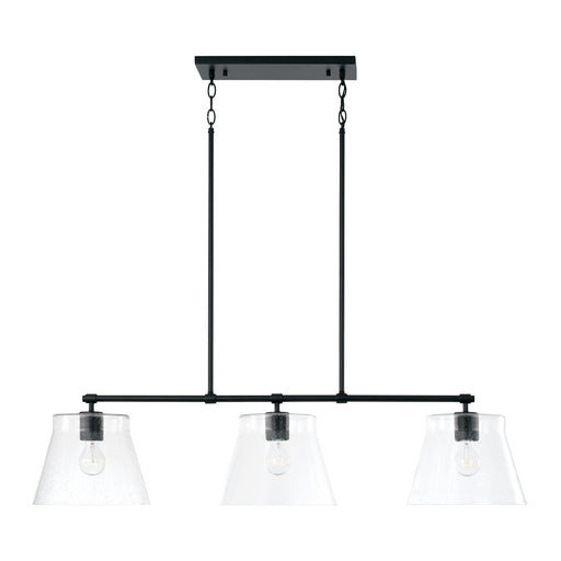 Baker 3-Light Island Pendant in Matte Black - Lamps Expo