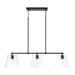 Baker 3-Light Island Pendant in Matte Black - Lamps Expo