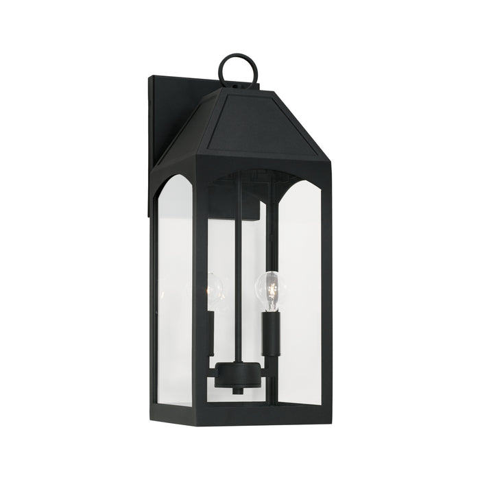 Burton 2-Light Outdoor Wall Lantern in Black - Lamps Expo