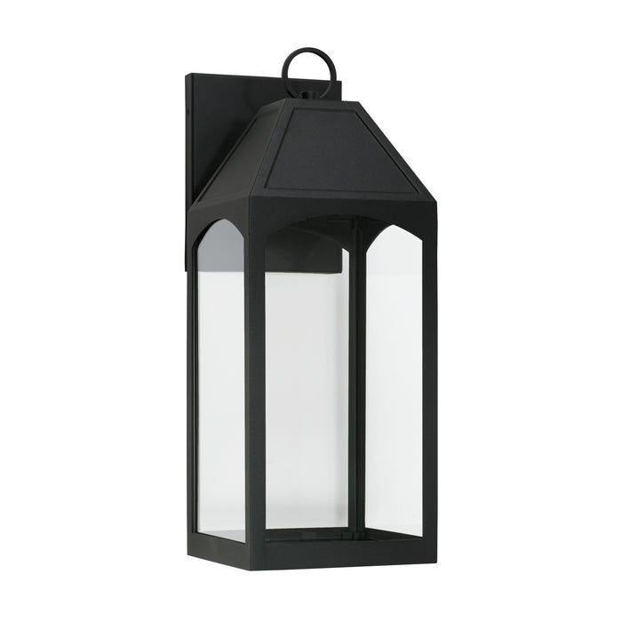 Burton 1-Light Outdoor Wall Lantern in Black - Lamps Expo