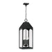 Burton 4-Light Outdoor Hanging Lantern in Black - Lamps Expo