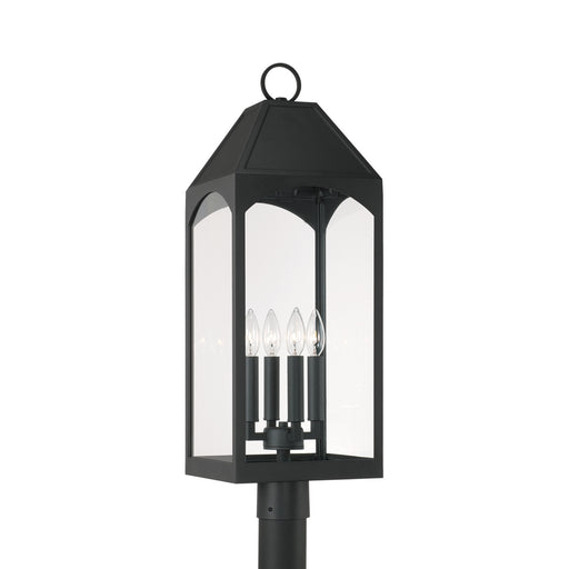 Burton 4-Light Outdoor Post Lantern in Black - Lamps Expo