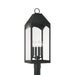 Burton 4-Light Outdoor Post Lantern in Black - Lamps Expo
