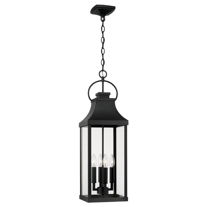 Bradford 4-Light Outdoor Hanging Lantern in Black - Lamps Expo