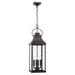 Bradford 4-Light Outdoor Hanging Lantern in Oiled Bronze - Lamps Expo