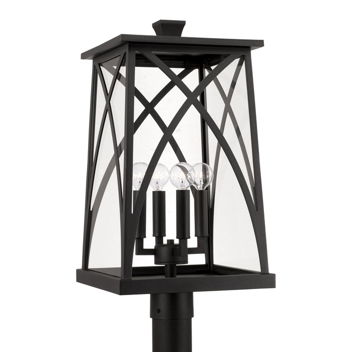 Marshall 4-Light Outdoor Post Lantern in Black - Lamps Expo