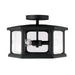 Walton 3-Light Outdoor Semi-Flush Mount in Black - Lamps Expo