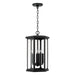 Walton 4-Light Outdoor Hanging Lantern in Black - Lamps Expo