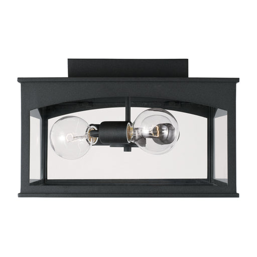 Burton 3-Light Outdoor Flush Mount in Black - Lamps Expo