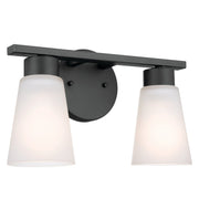 Stamos 2-Light Bath Vanity Light in Black