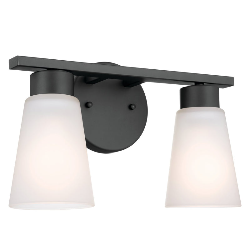 Stamos 2-Light Bath Vanity Light in Black