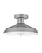 Forge One Light Flush Mount in Antique Brushed Aluminum - Lamps Expo