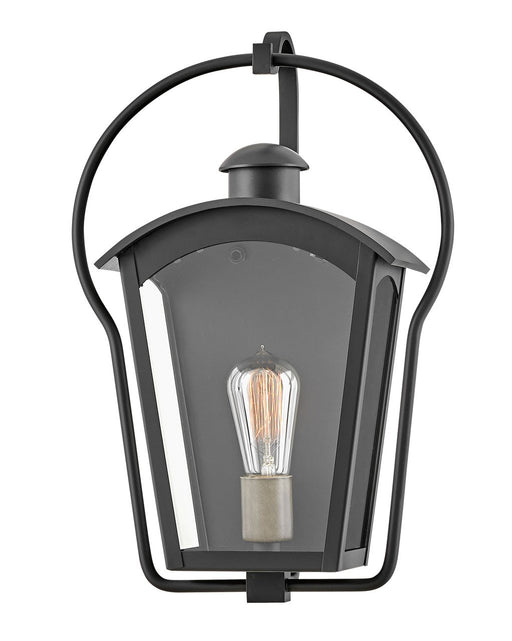 Yale Medium Outdoor Wall Lantern in Black