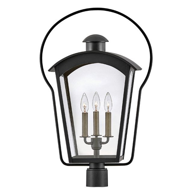 Yale 3-Light Outdoor Post Light in Black