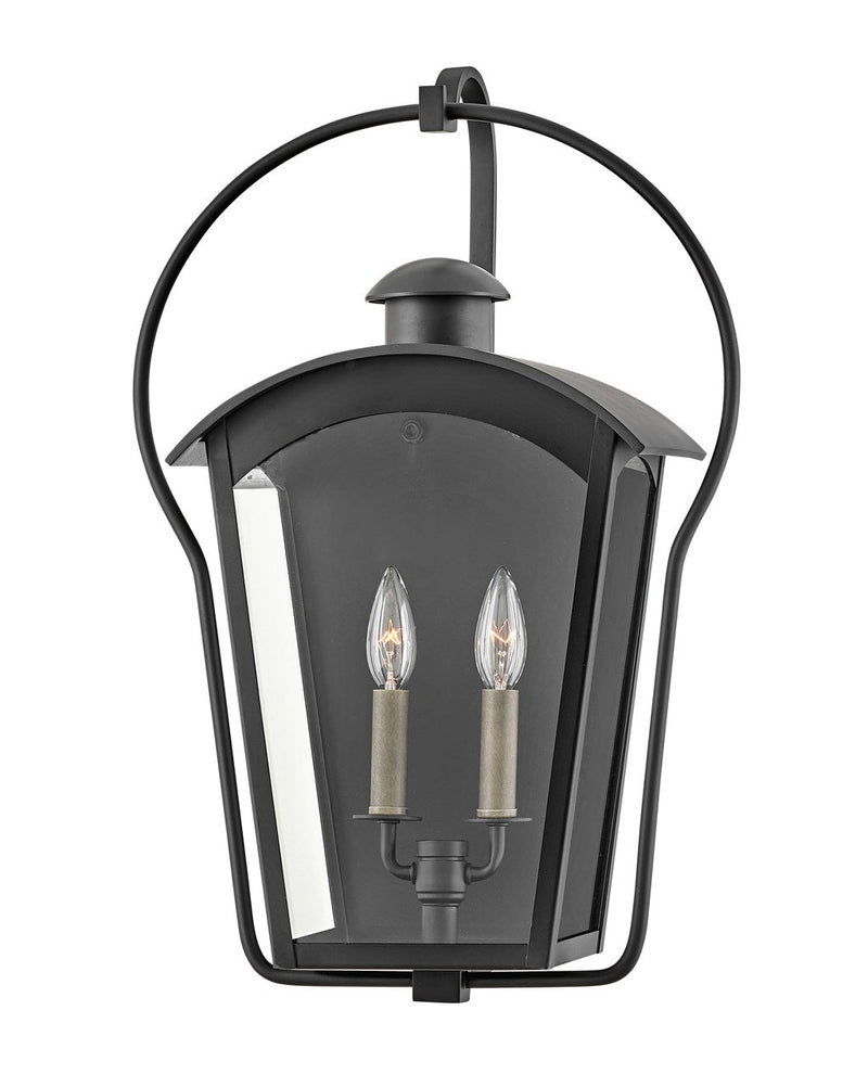 Yale 2-Light Outdoor Wall Lantern in Black