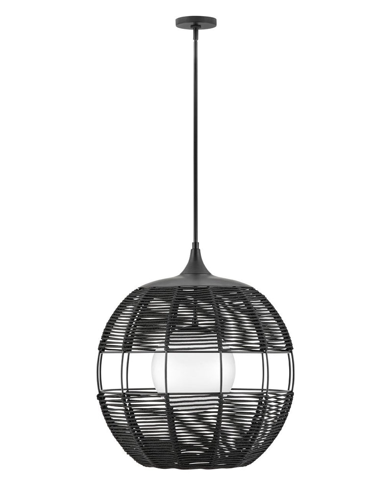 Maddox Outdoor Orb Pendant in Black