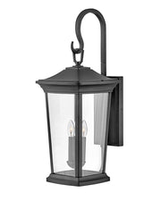 Bromley Extra Large 3-Light Outdoor Wall Lantern in Museum Black