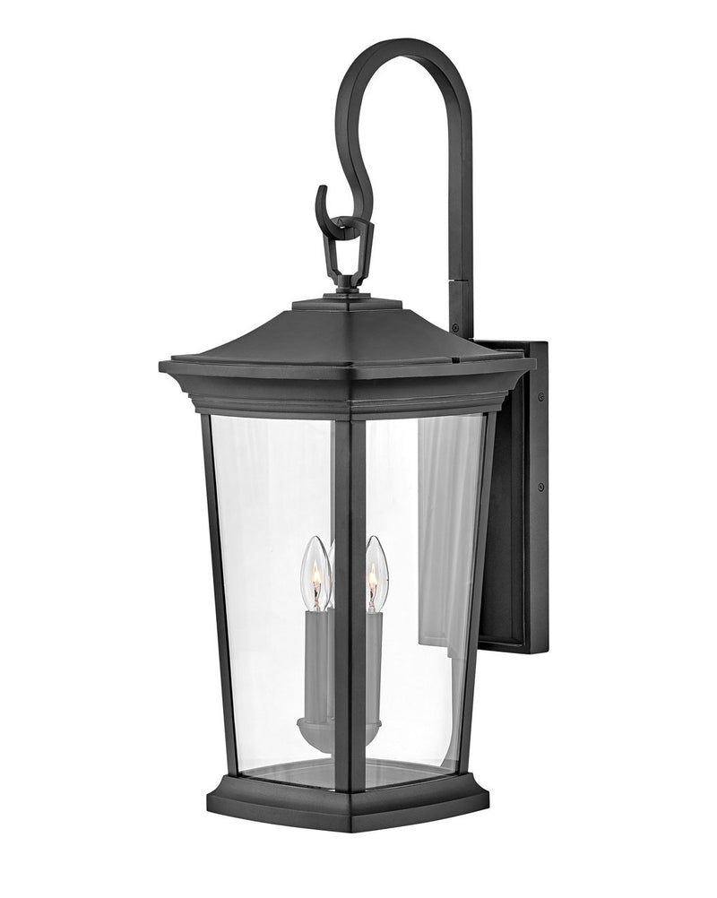 Bromley Extra Large 3-Light Outdoor Wall Lantern in Museum Black