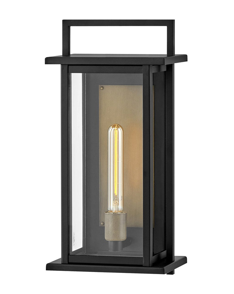 Langston Medium Outdoor Wall Lantern in Black