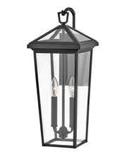 Alford Place Medium Tall 2-Light Outdoor Wall Lantern in Museum Black