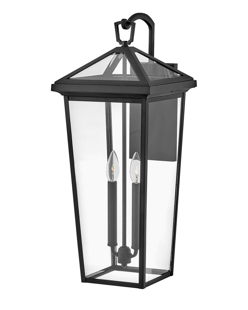 Alford Place Large Tall 2-Light Outdoor Wall Lantern in Museum Black