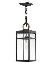 Porter Outdoor Hanging Lantern in Black