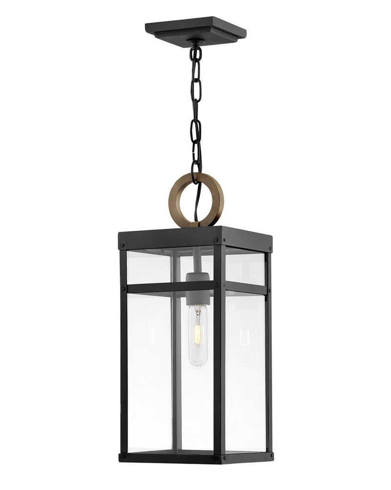 Porter Outdoor Hanging Lantern in Black