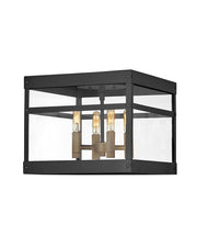 Porter 4-Light Outdoor Flush Mount in Black