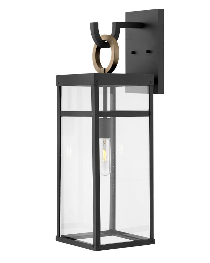 Porter Large Outdoor Wall Lantern in Black