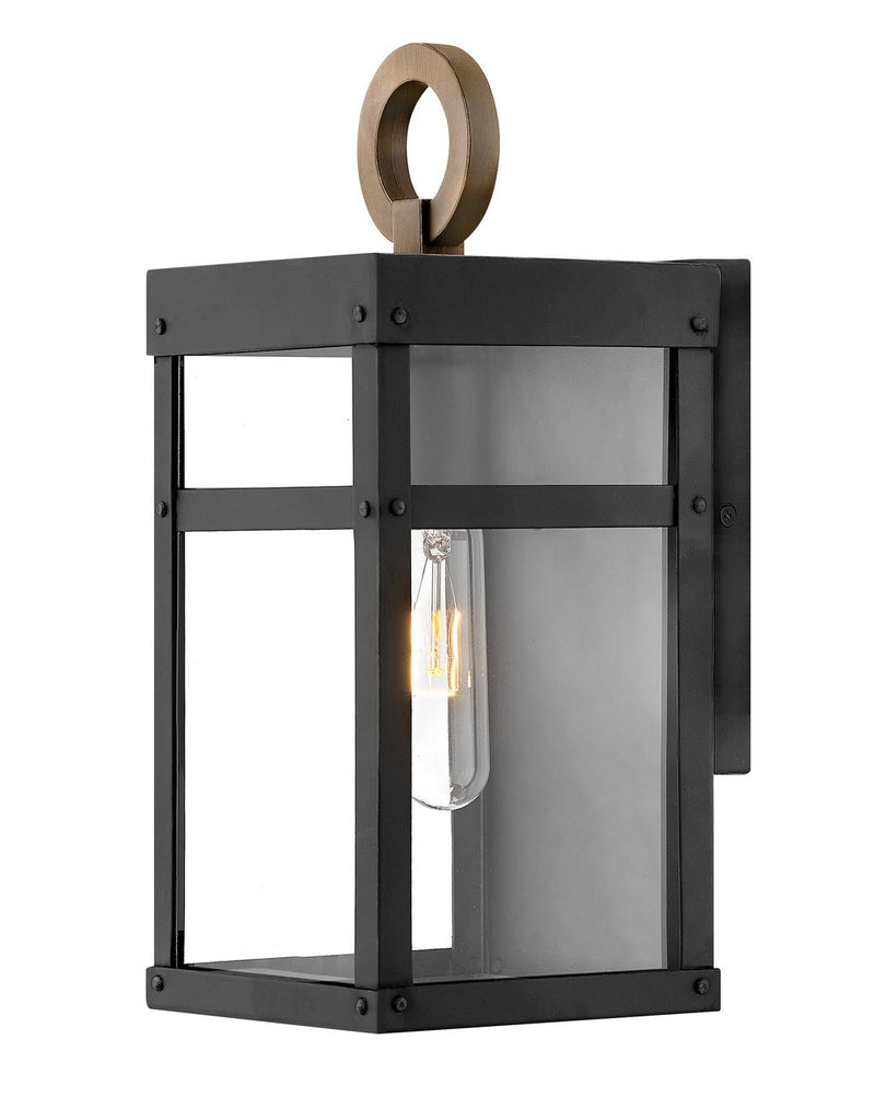 Porter Extra Small Outdoor Wall Lantern in Black